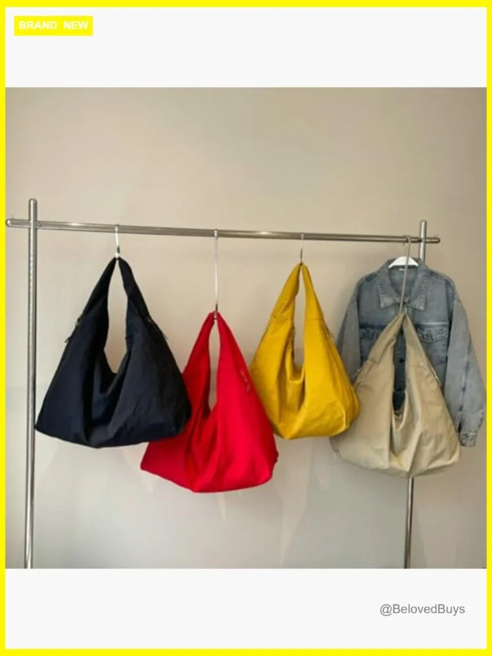 Slouchy Nylon Hobo Bag Underarm Shoulder Crossbody Purse Large Travel Beach Tote
